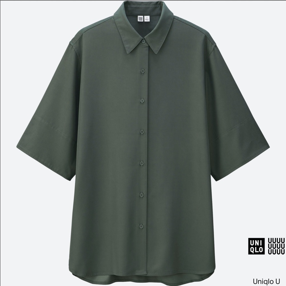 Uniqlo U oversized short-sleeve rayon shirt